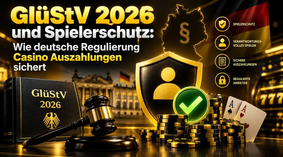Illustration zur deutschen Glücksspielregulierung und zum Spielerschutz