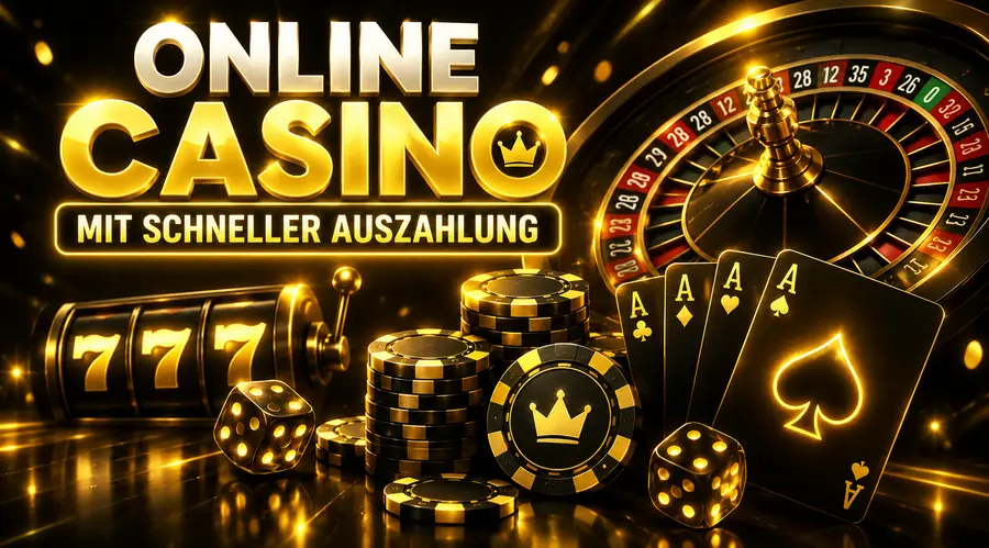 Online Casino mit schneller Auszahlung — goldene Casino-Motive
